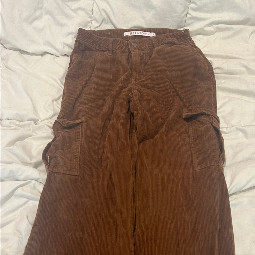 Tinseltown Men's Rich Brown Corduroy Trousers